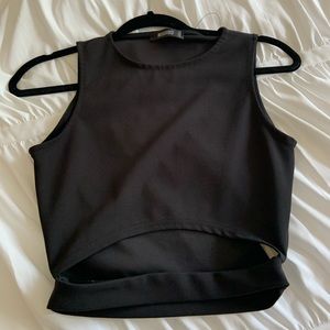 missguided cutout high neck crop